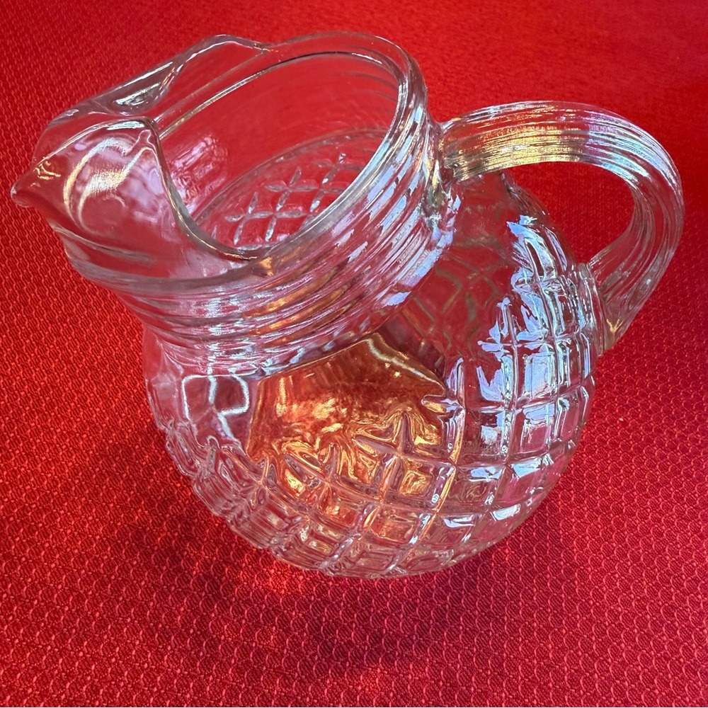 Anchor Hocking Clear Glass Tilt Ball Pitcher Vintage